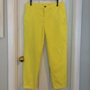 Bright Yellow Straight Leg Gap Khakis